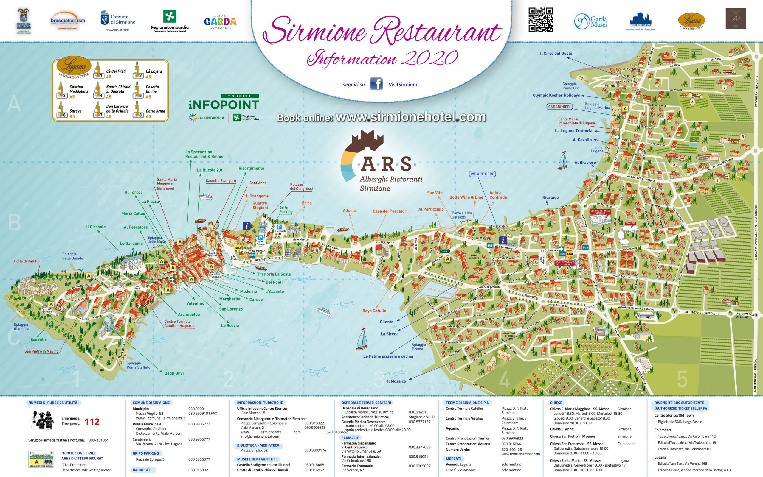 Mappa Ristoranti Sirmione | Elenco Ristoranti Sirmione | Lago di Garda